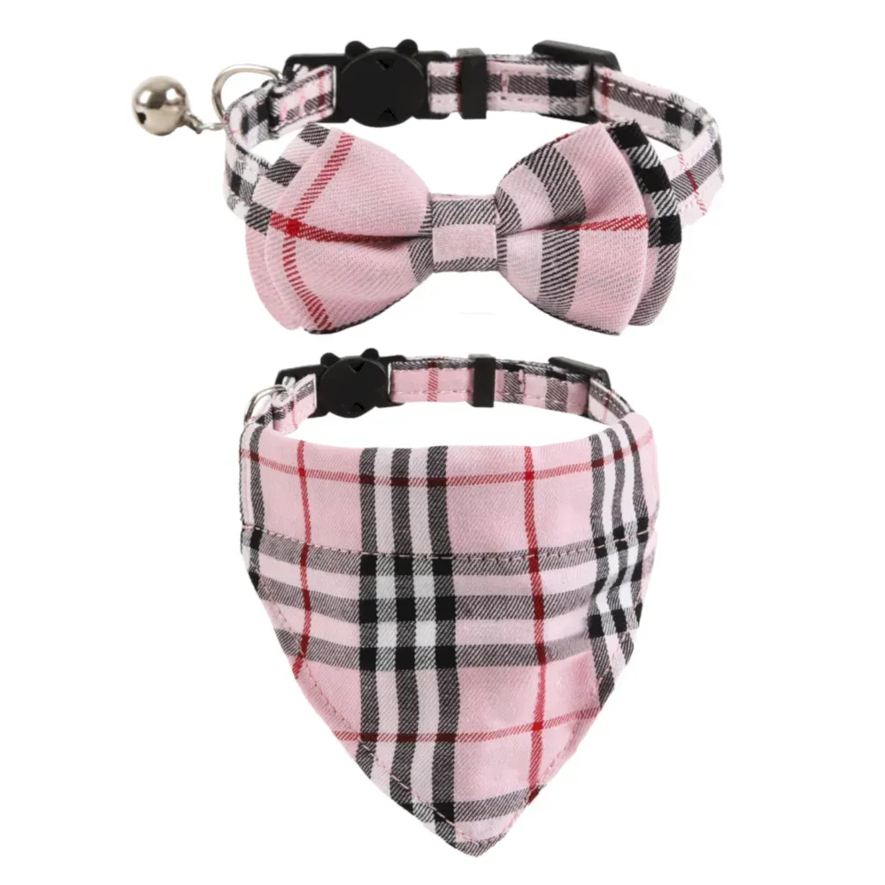 pink cat bandana collar pink cat bandana collar