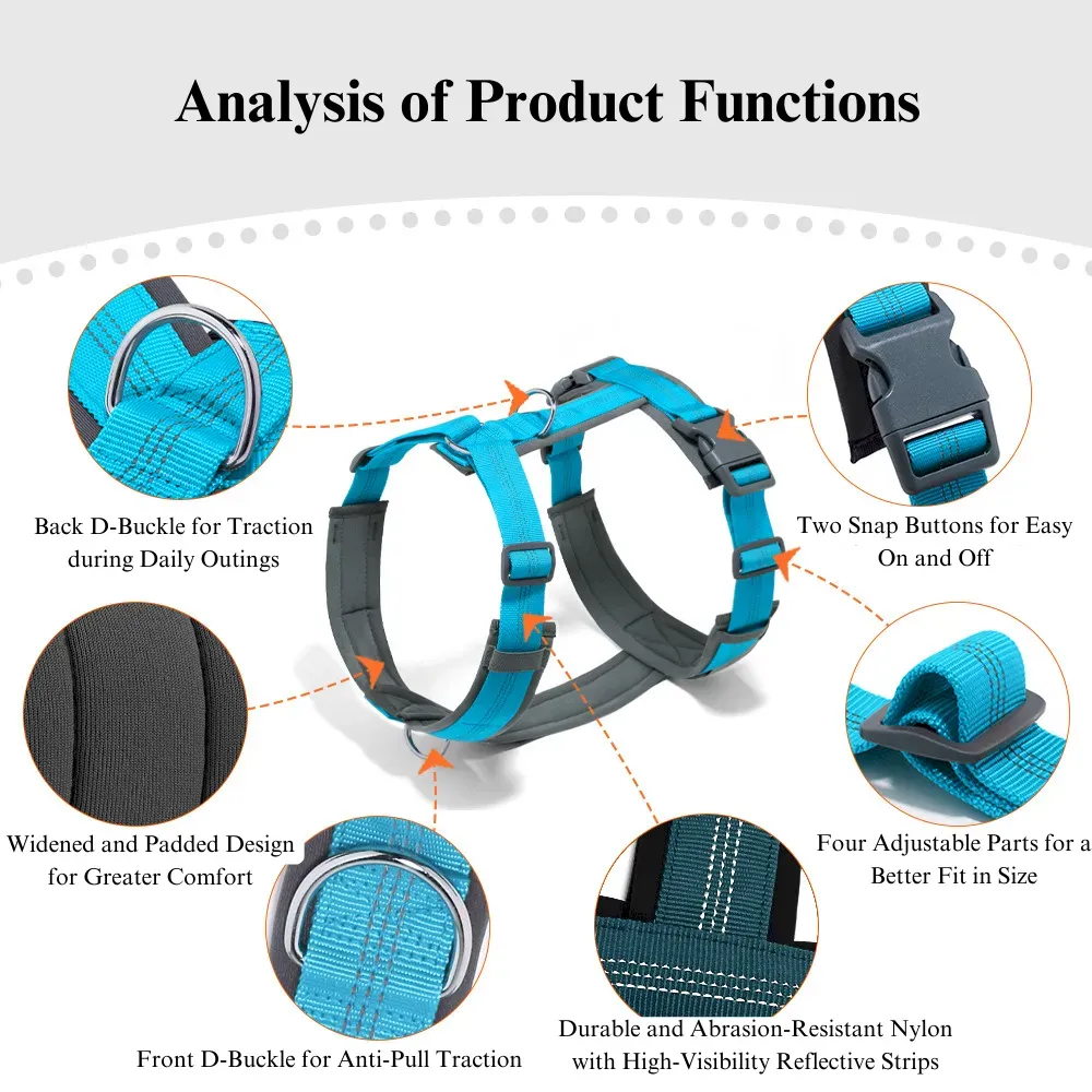 Affordable Breathable Dog Harness and Leash Set