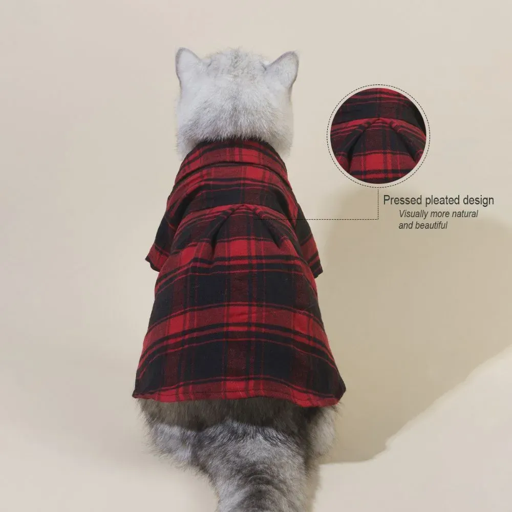 Cat Plaid Clothes Shirt
