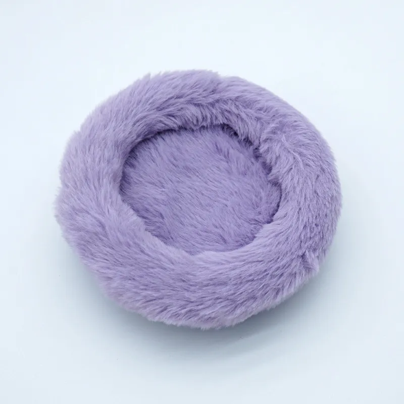 long pile fabric-purple