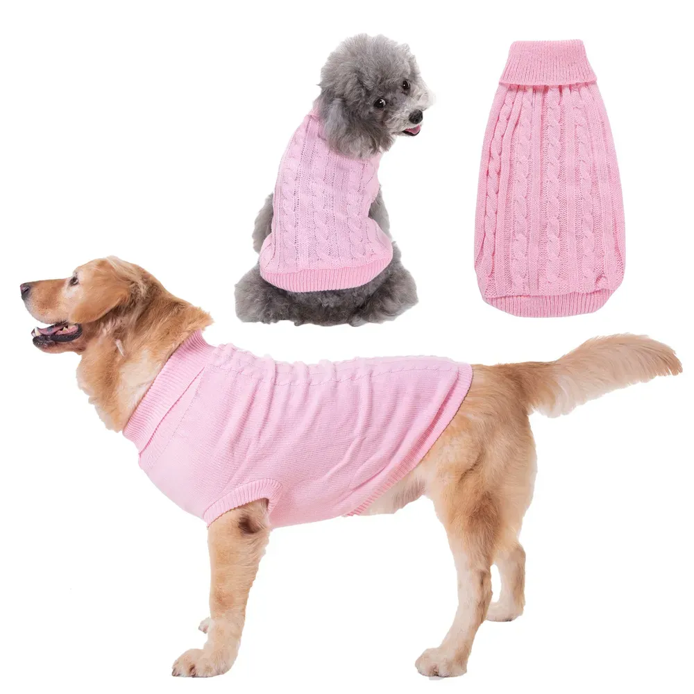 The cozy fabric and turtleneck design of this sweater make it ideal for keeping pets warm in the colder months, while the multi-color design adds a touch of elegance to their winter wardrobe.