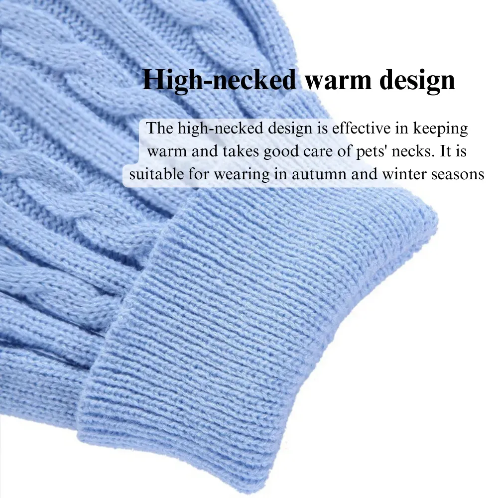 The turtleneck design of this sweater offers extra warmth and protection for the neck area, making it a perfect choice for businesses offering functional, cozy clothing for pets during the colder seasons.