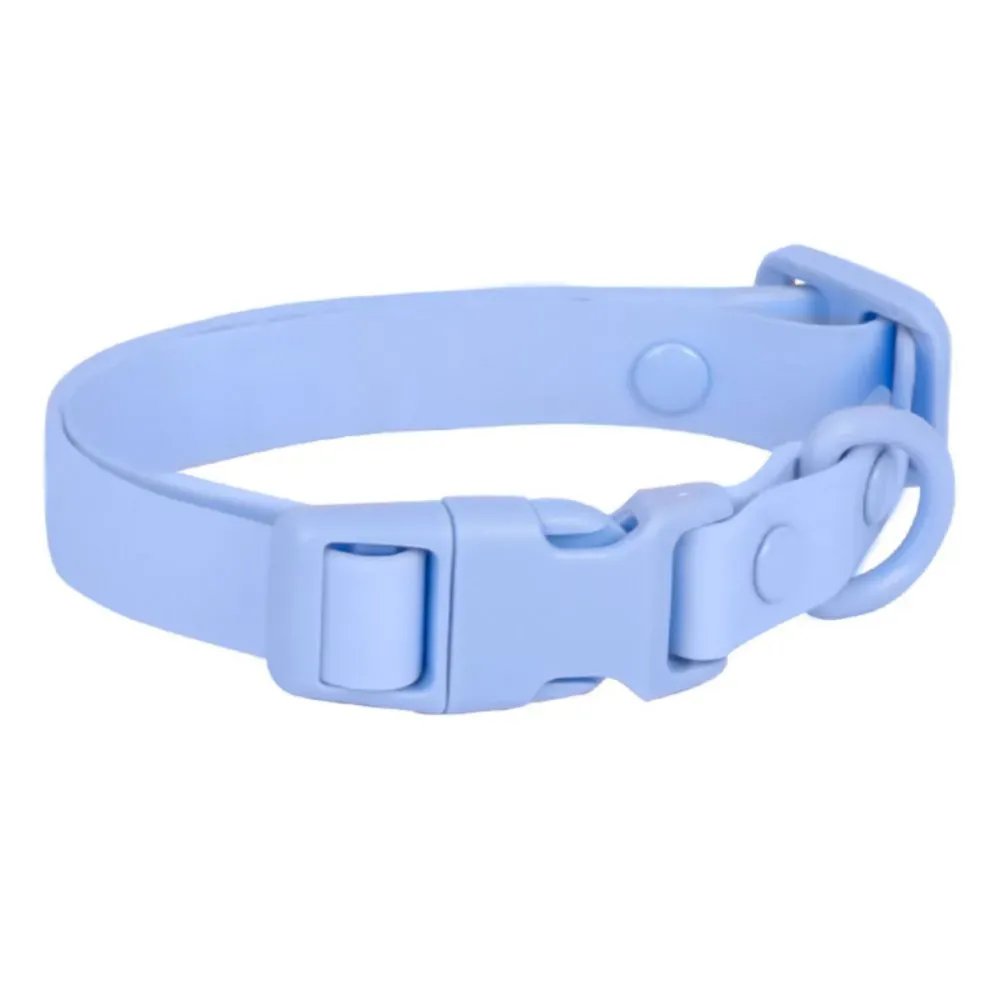 light blue pvc dog collar