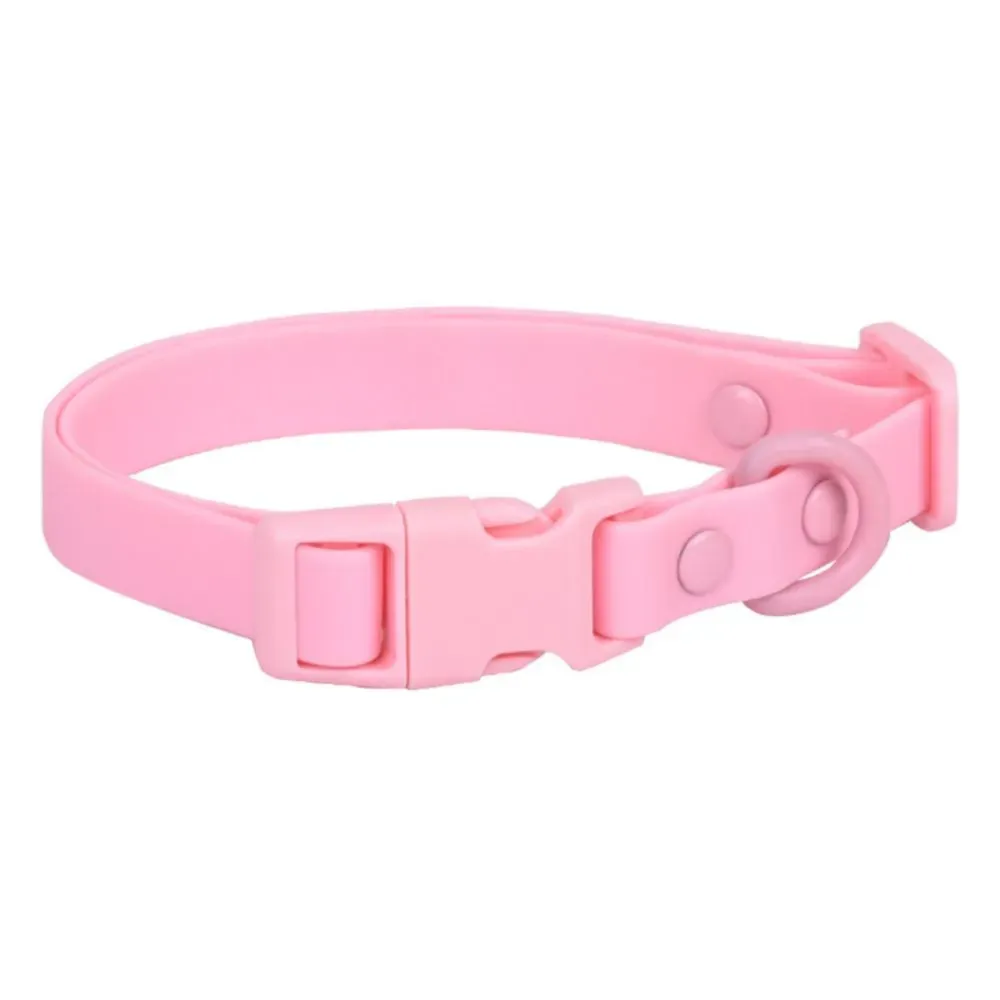 pink pvc dog collar