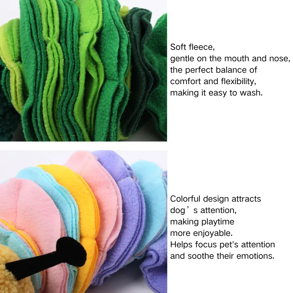 Caterpillar Sniffing and Teething Dog Chew Toy