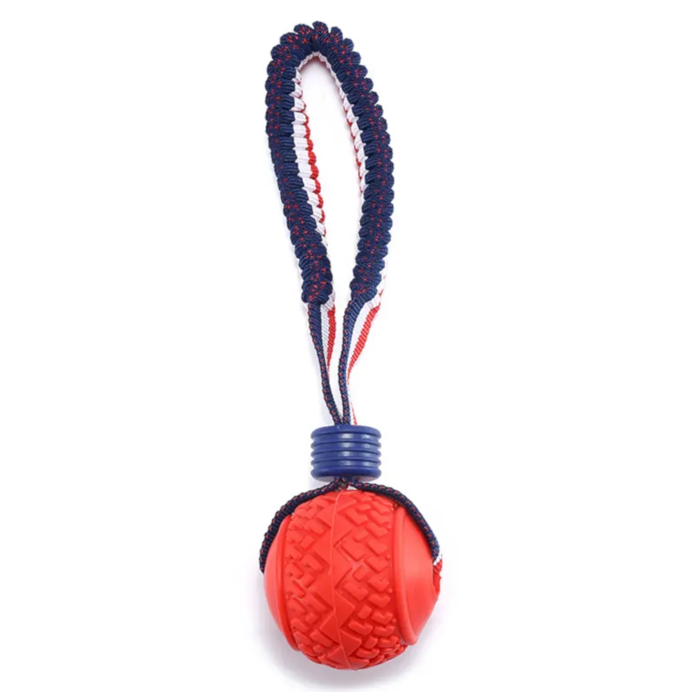 red bungee rope dog toy