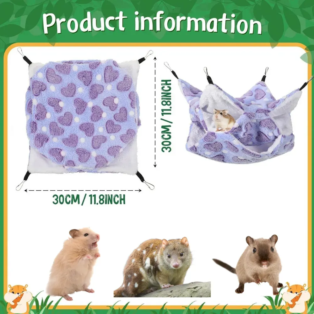 Sugar glider hammock for small animals