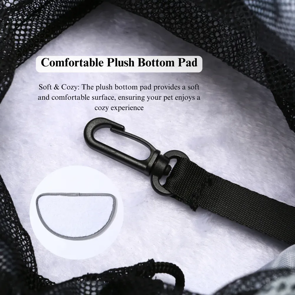Travel Pet Carrier Dog Carrier Portable Pet Bag Dog Carrier Plush Bottom Pad Breathable Pet Carrier Backpack Front Pack