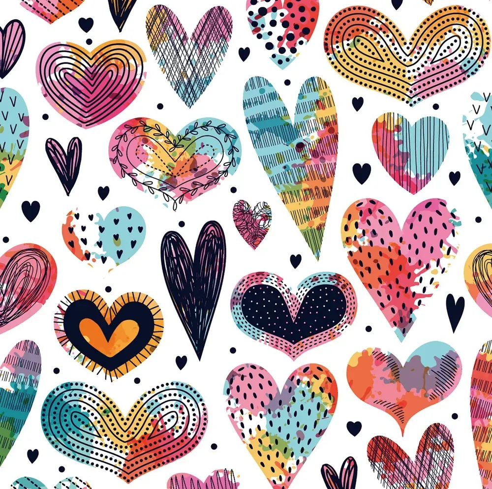 Colorful Heart Print Elastic Pet Clothes