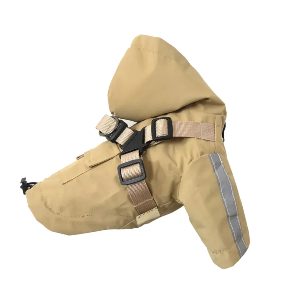 khaki reflective dog raincoat khaki reflective dog raincoat