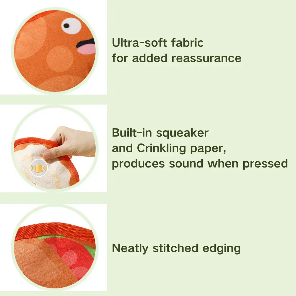 The soft fabric and careful stitching ensure a comfortable and safe chewing experience, perfect for dogs who love to chew on fun, interactive toys.