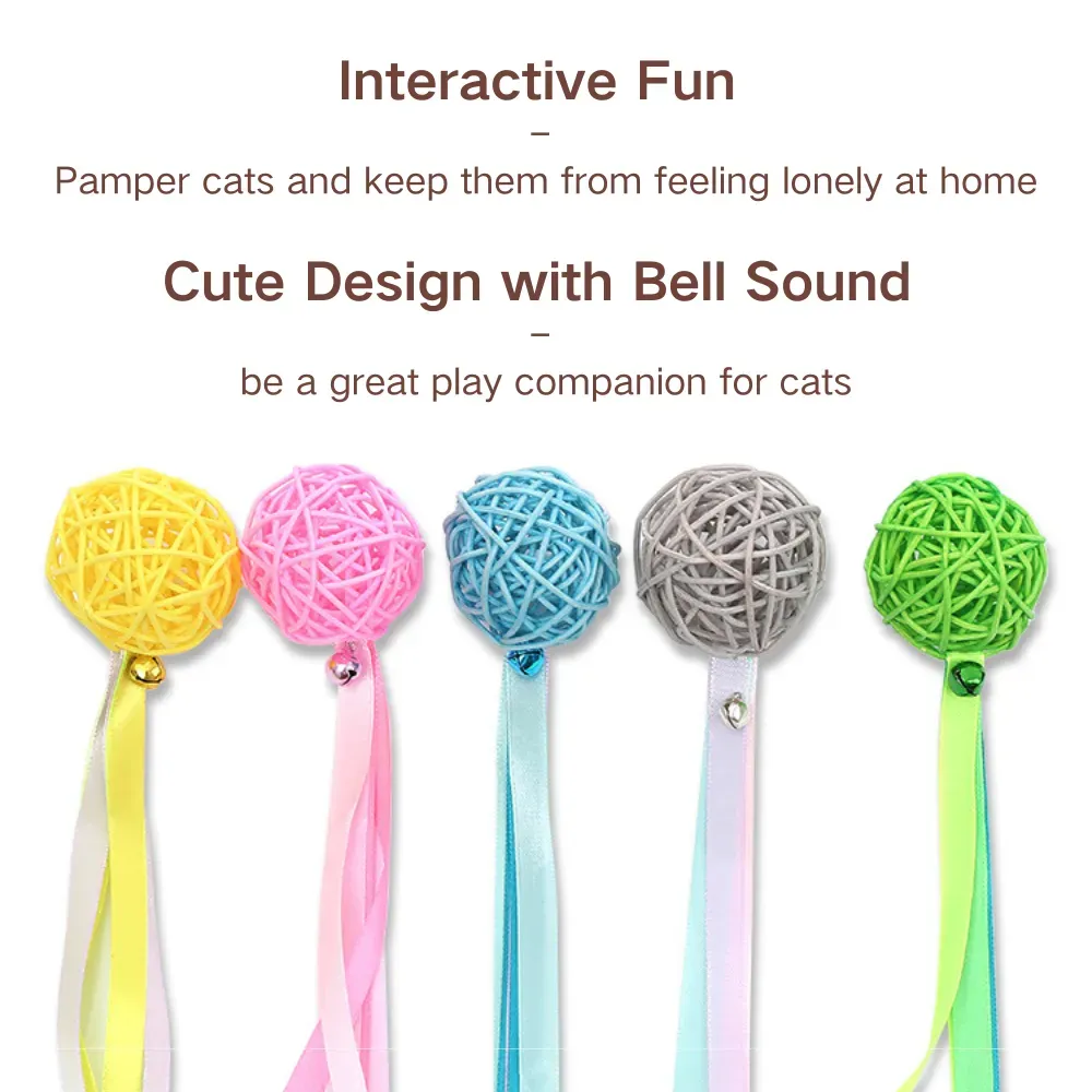 With its cute and colorful design, this cat toy offers hours of fun. The jingling bell inside the rattan ball captures cats’ attention, making it a perfect choice for pet owners looking for an interactive plaything.