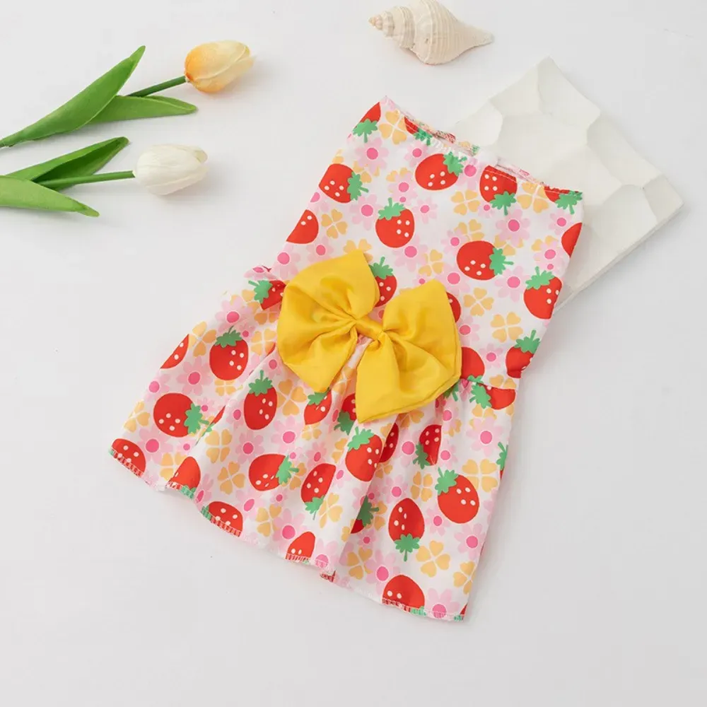 Pet owners will love dressing their small pets in this floral dog dress, designed for both style and comfort with high-quality, easy-to-care-for materials.