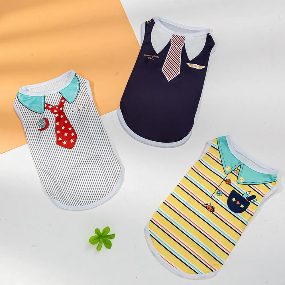 The soft fabric and breathable material of this pet shirt are perfect for spring and summer, ensuring pets stay cool, cute, and comfortable.