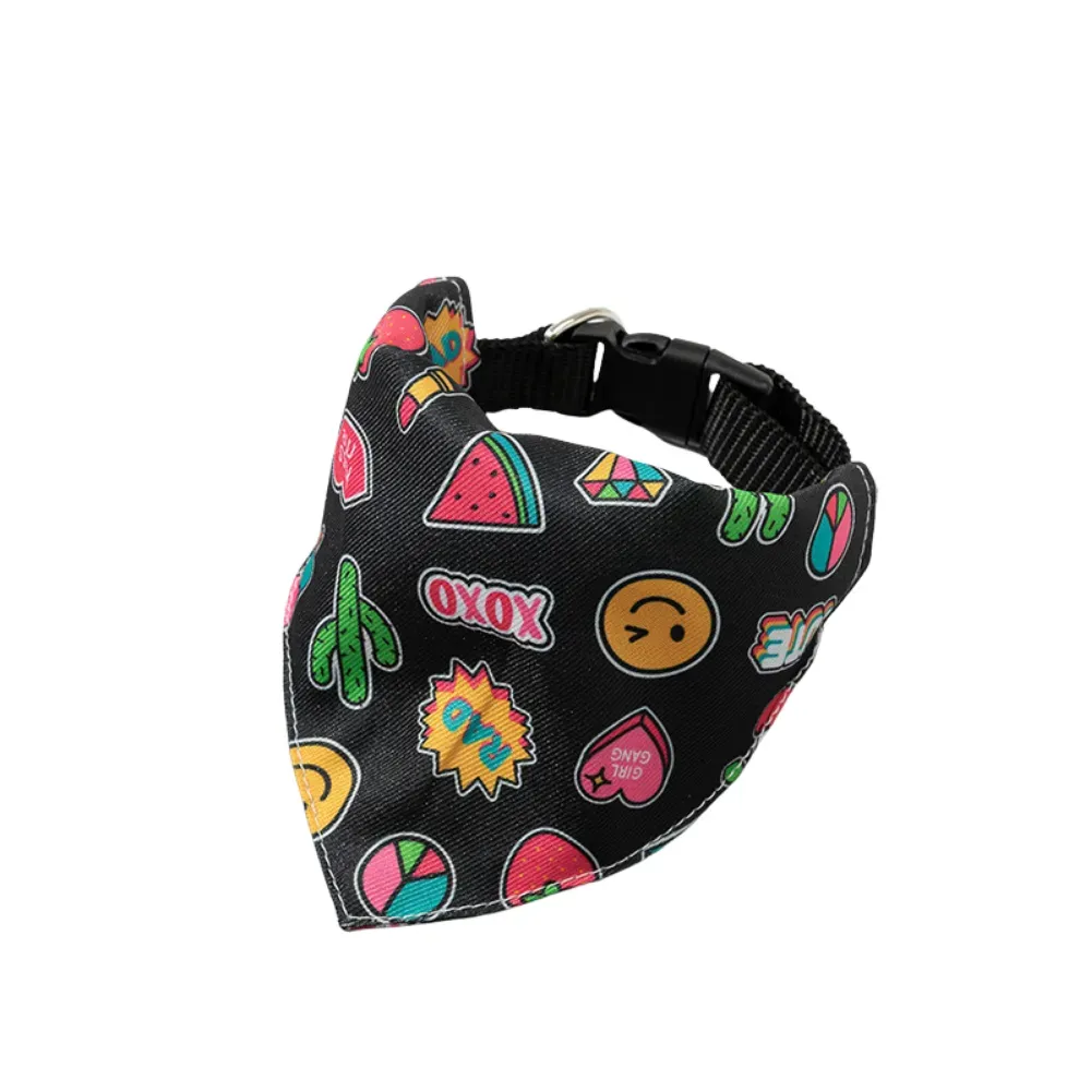 bandana for dogs (1) Pet Bandana with Print Design and Quality Buckle – Stylish Triangle Scarf for Dogs