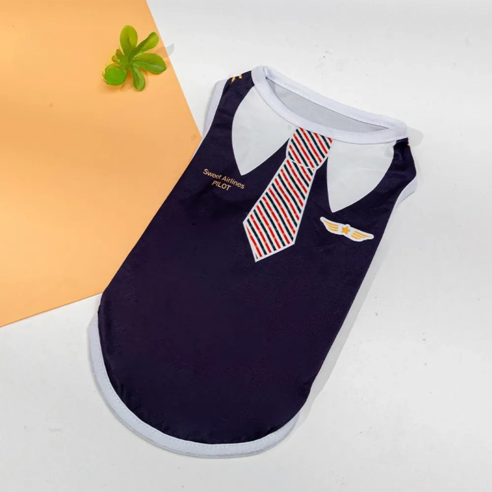Cute and breathable summer vest for small dogs, featuring soft fabric and playful cartoon prints, perfect for keeping pets comfortable and stylish.