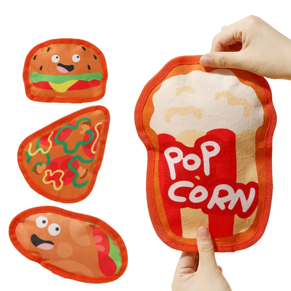The fun hamburger and pizza designs add an engaging element to playtime, helping prevent boredom and keeping dogs active and entertained.