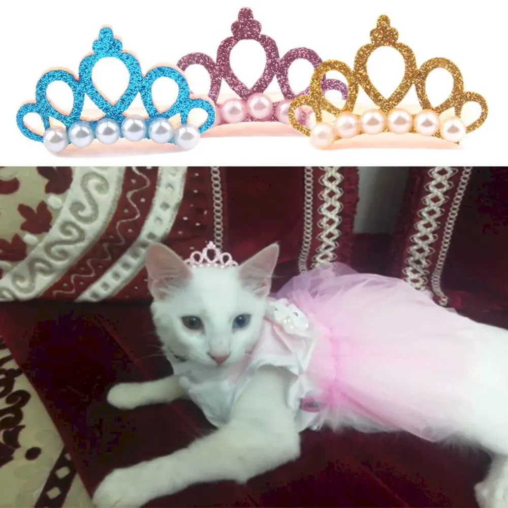 Yorkie hair accessories Pearl Headband for Small Dogs