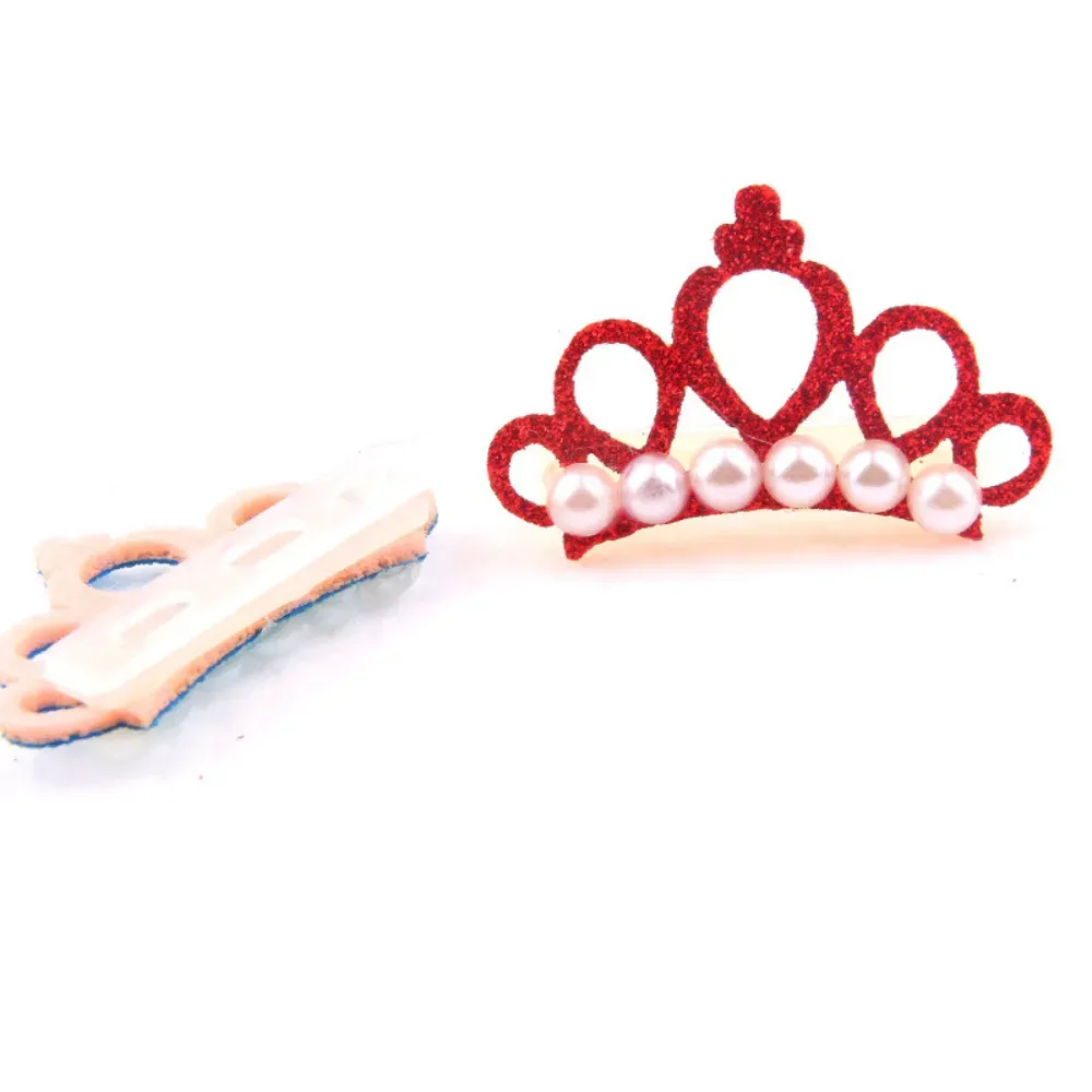 Small dog headwear Crown Pearl Headband for Small Dogs