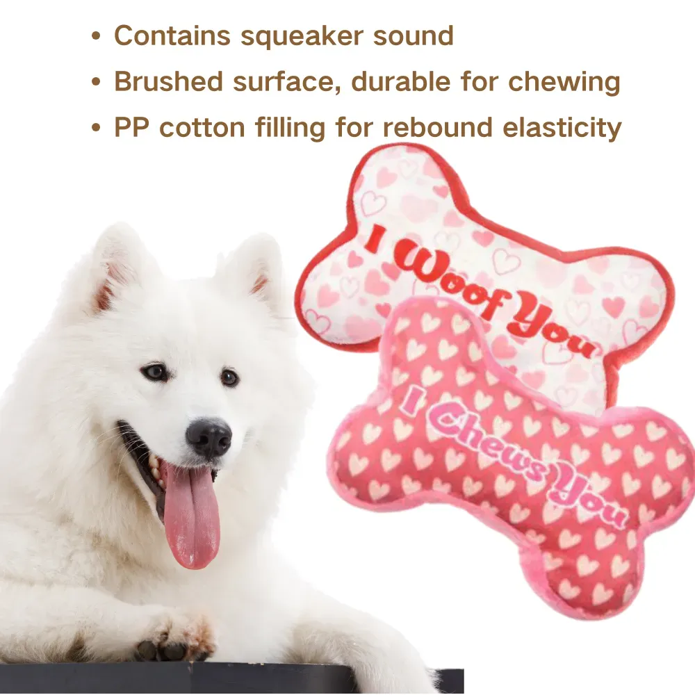 valentines day dog toys (9) Durable and Bite-Resistant: Made with high-quality materials that are built to last, ensuring that the toy withstands heavy chewing and biting sessions, making it ideal for teething pets.