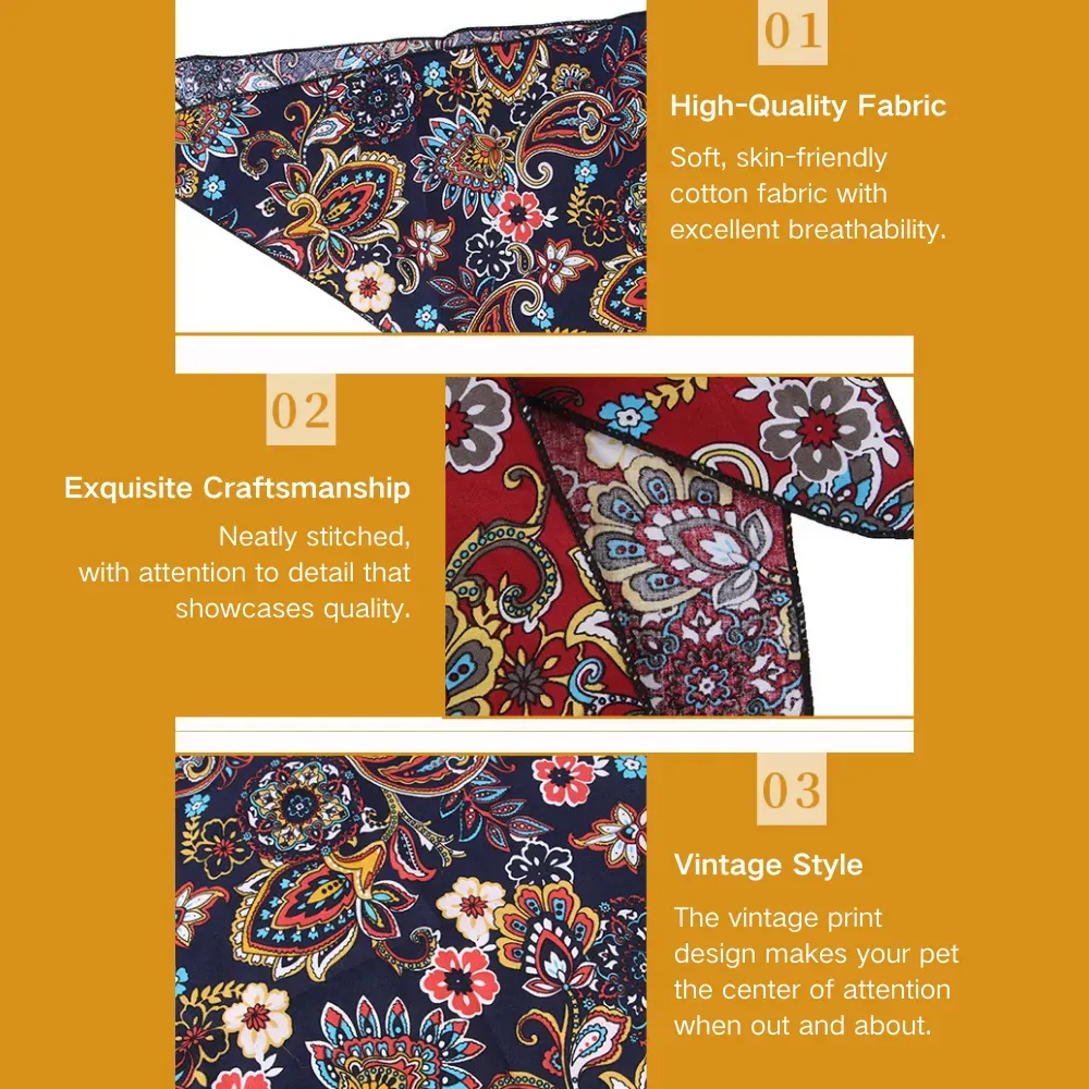 The retro-style print on this pet neckband offers a unique and trendy look, ensuring pets make a statement while out and about. Perfect for pet retailers looking to expand their collection of fashionable pet accessories.