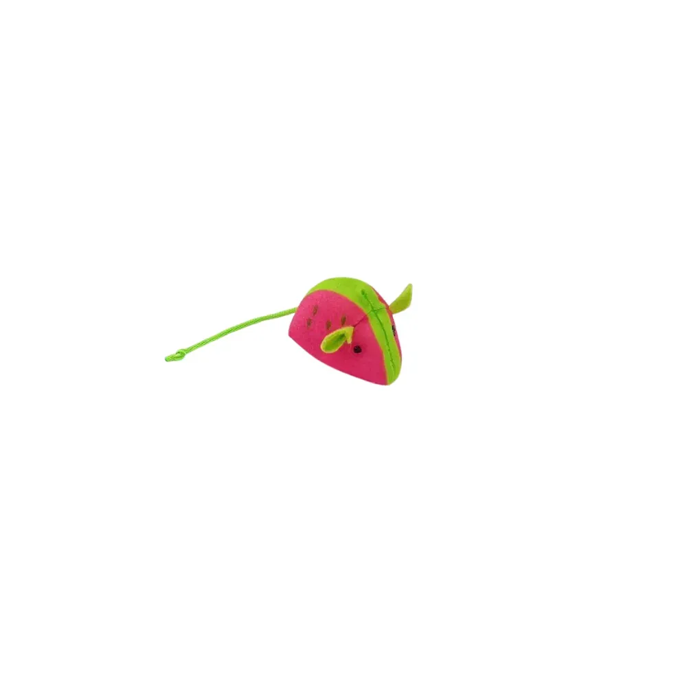 A unique addition to your cat toy inventory, the Fruit Series Mouse Cat Toy encourages play and interaction, featuring jingling bells and crinkle paper for maximum engagement. Available for wholesale, ideal for pet supply stores.