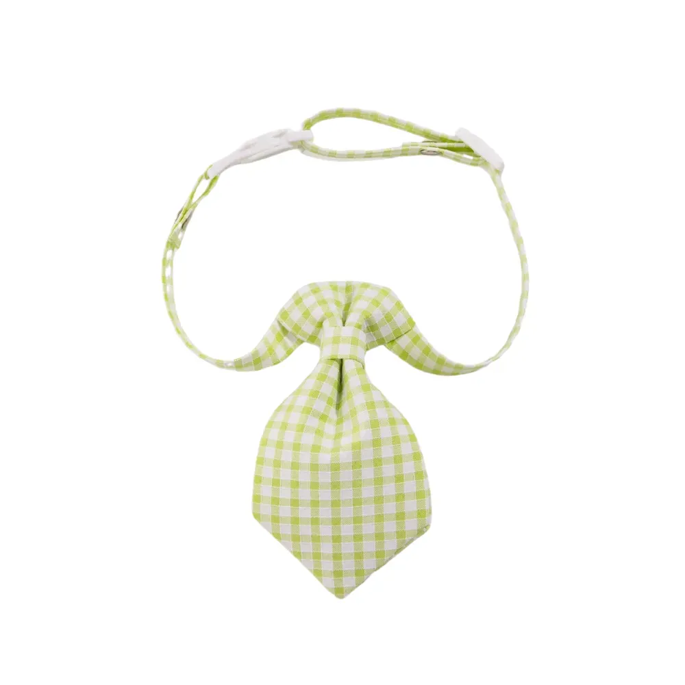 Cute plaid bow tie collar with a safety buckle, perfect for small dogs and cats, combining fashion, comfort, and security.