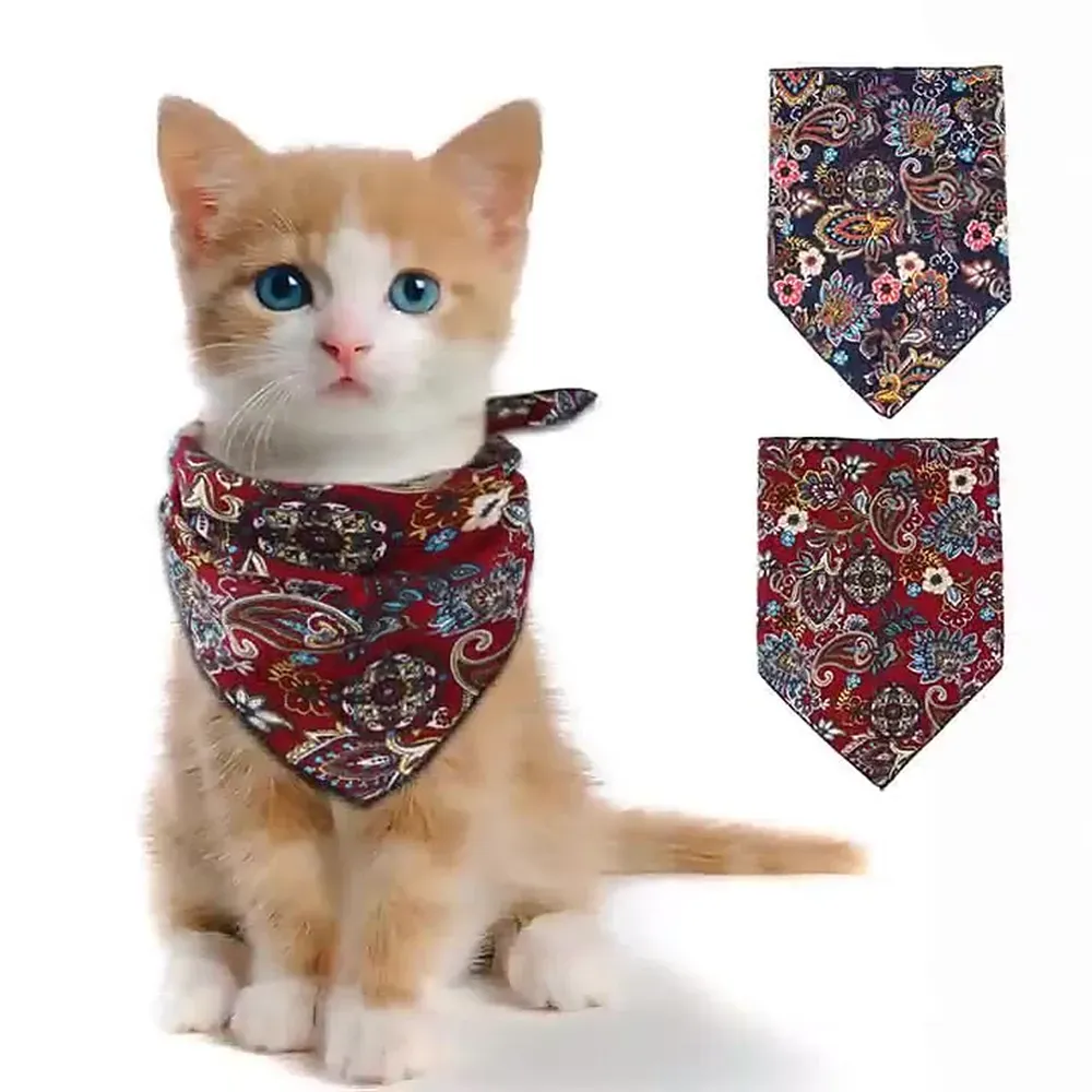 The pet saliva towel and retro-style bandana are made from premium cotton, ensuring comfort and breathability for pets. This high-quality product is perfect for pet retailers seeking stylish and functional accessories.