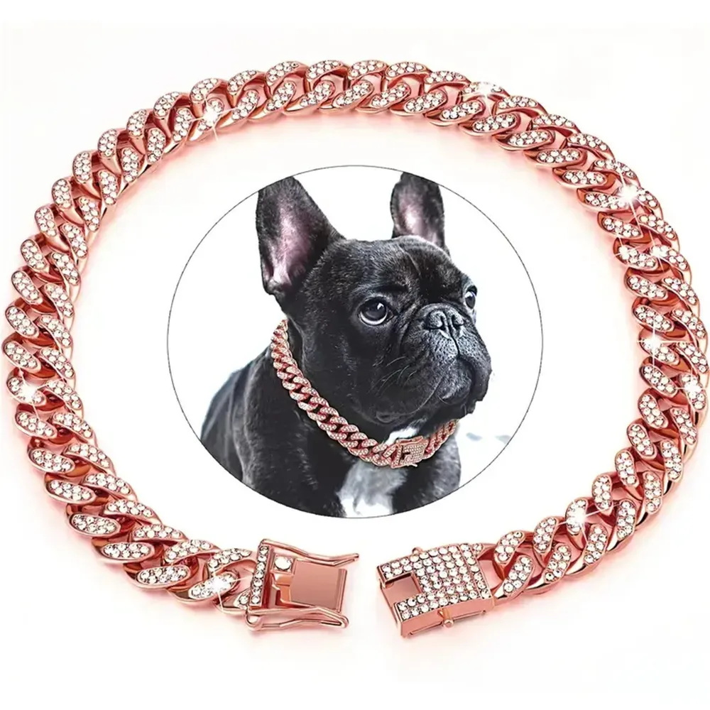 Rhinestone Metal Necklace for Dogs and Cats