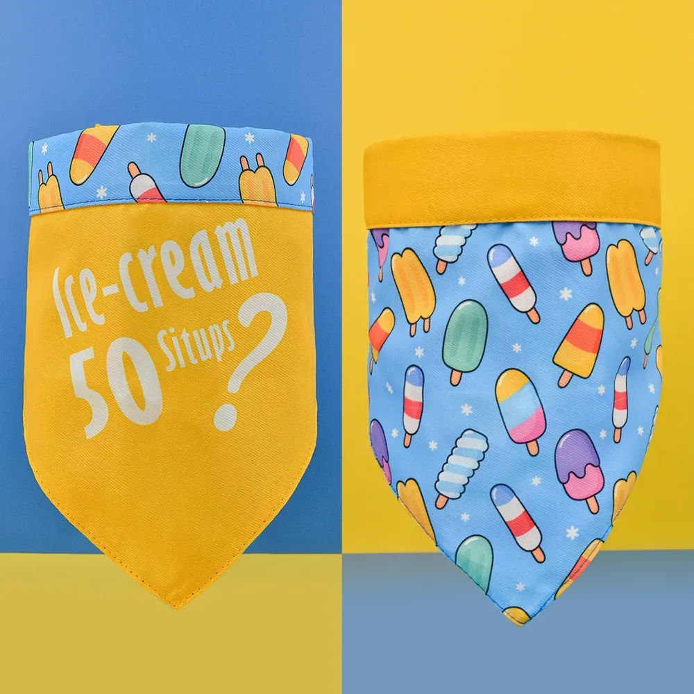 Cute and Playful Patterns: Featuring fun and cute prints on both sides, this bib is ideal for pet owners looking to add personality and flair to their pets' outfits. 