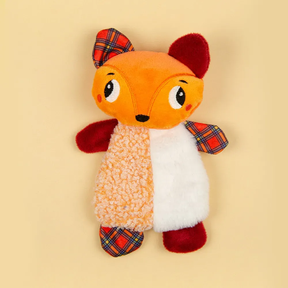 Interactive Crinkle Paper &amp; Vocal Pouch: This toy is designed with a unique crinkle paper and a vocal pouch that creates sounds when pressed. 