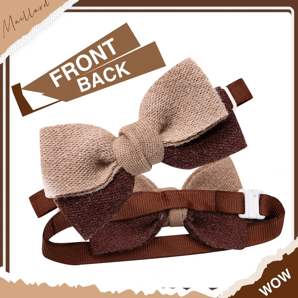 Featuring a classic bow tie design, this accessory adds a touch of elegance to pets, perfect for both formal events and casual outings.