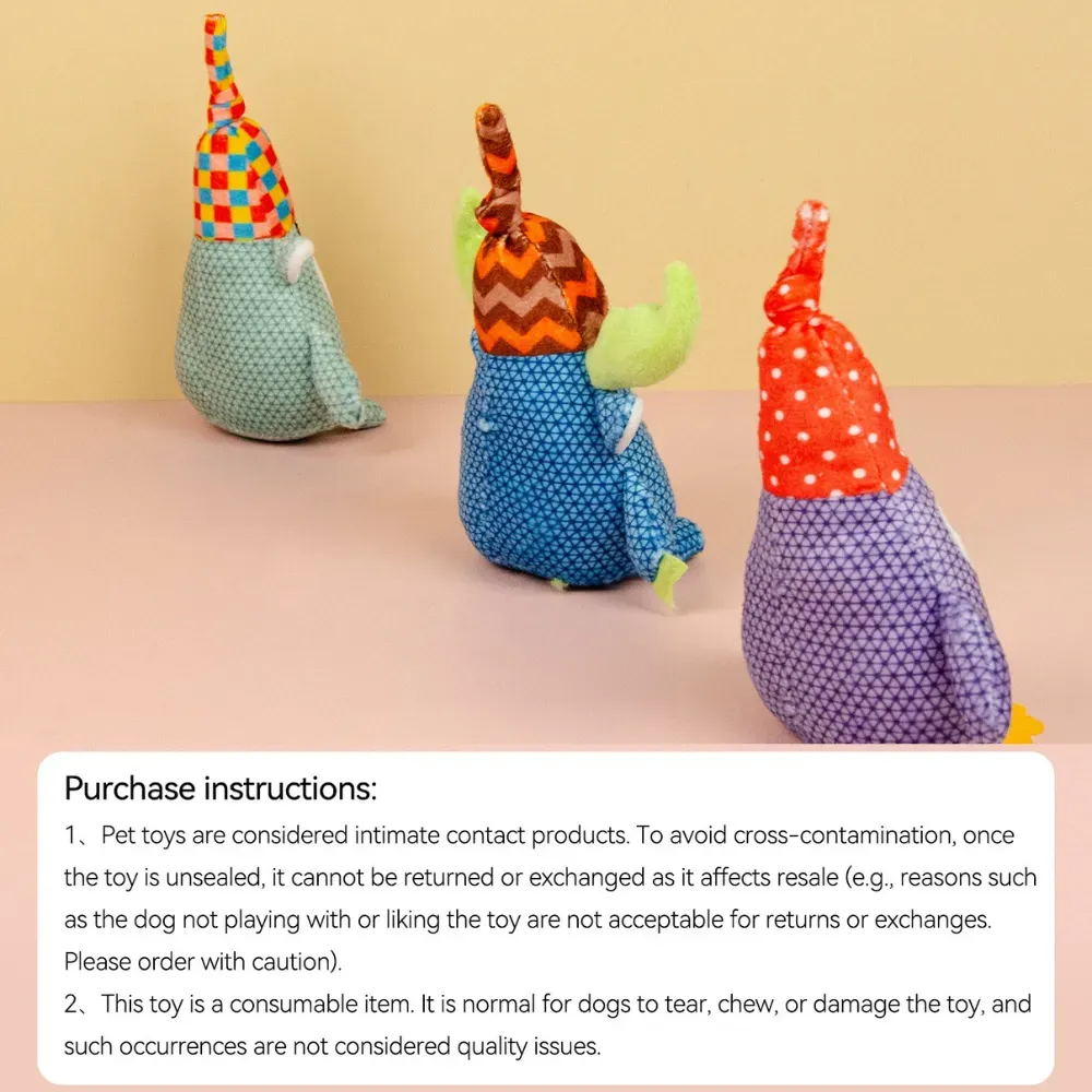 Made from soft, high-quality plush material, this squeaky toy is both durable and gentle on pets' mouths, making it a comfortable and long-lasting option for small and medium-sized dogs and cats.