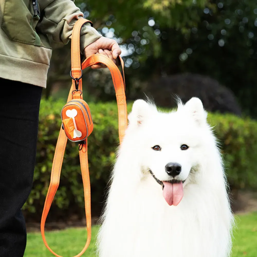 Hands-Free Dog Poop Bag Dispenser (13) Large Capacity and Zippered Opening: Designed with a spacious interior, this dispenser offers ample space for storing multiple waste bags.