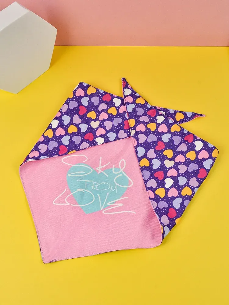 Reversible pet bib bandana with cute double-sided prints, perfect for summer style and comfort for cats and dogs.