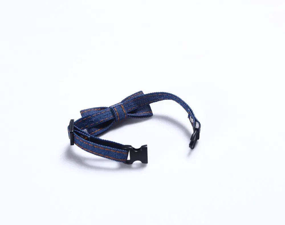This durable, high-quality denim collar is made to last, ensuring that it remains a reliable accessory for pets, even with frequent use.