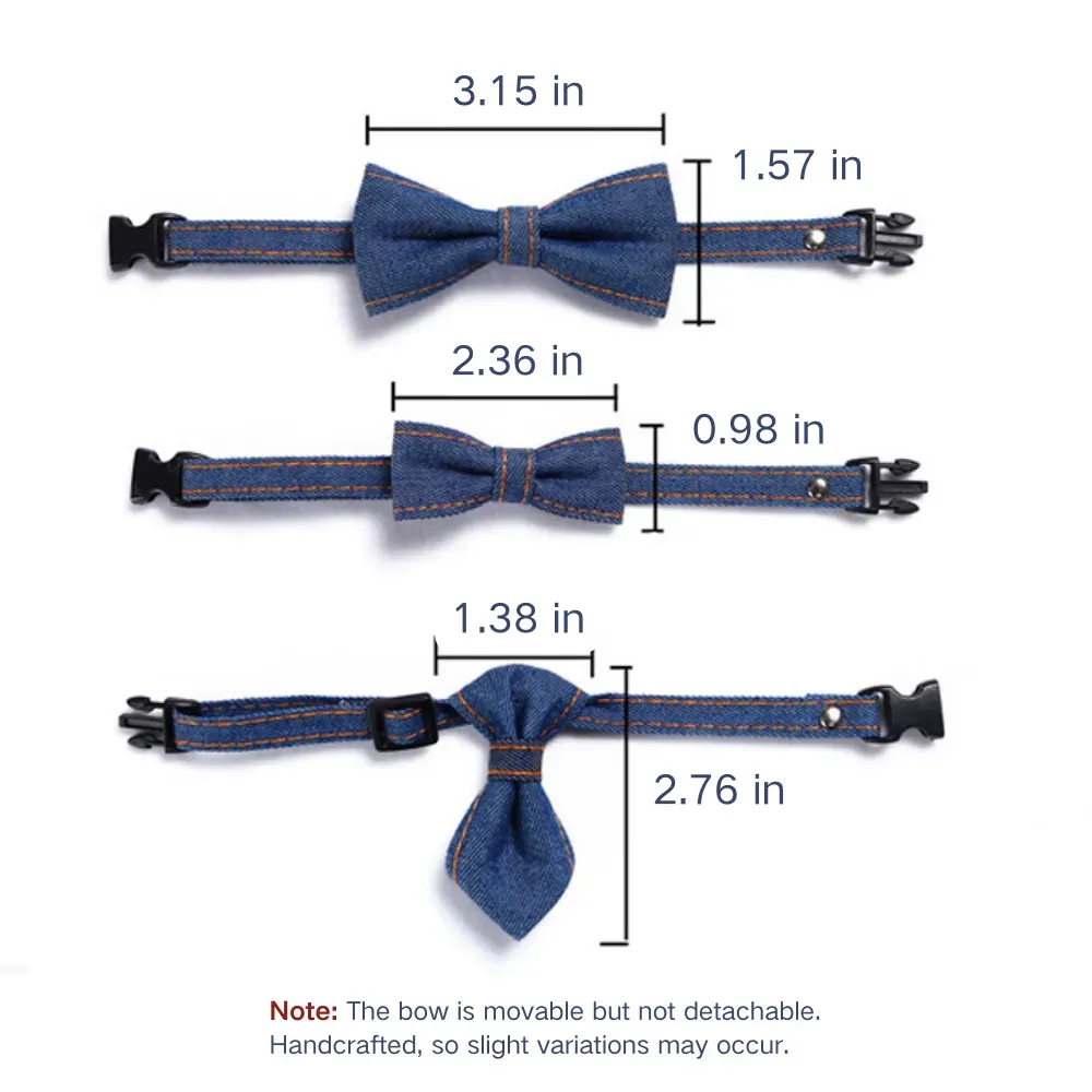 Made from premium denim fabric, this collar set is designed for both comfort and durability, ensuring pets stay stylish without compromising on comfort.