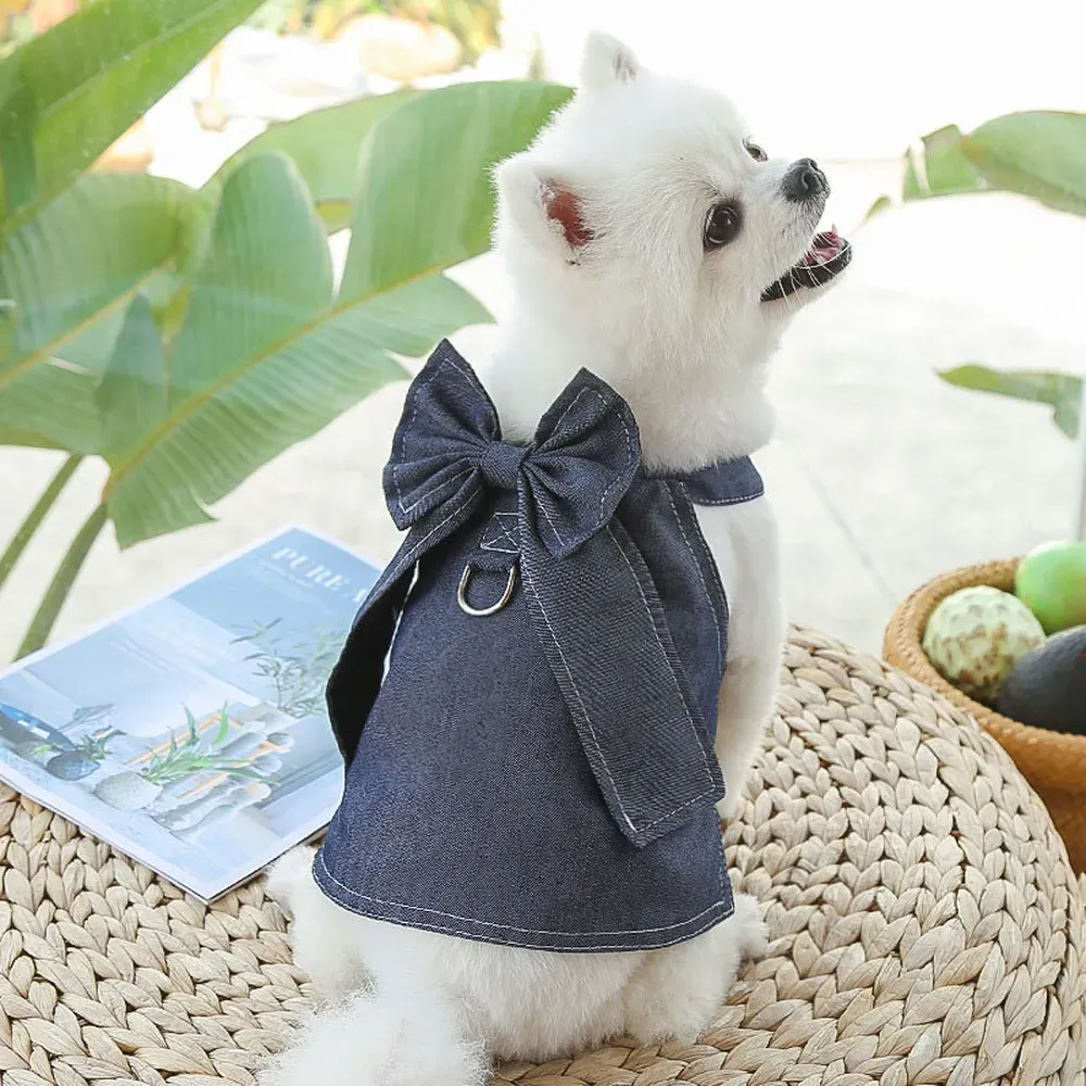 Comfortable and Breathable: Crafted from soft denim fabric, this dress is lightweight and breathable, ensuring your pet stays comfortable during outdoor activities.