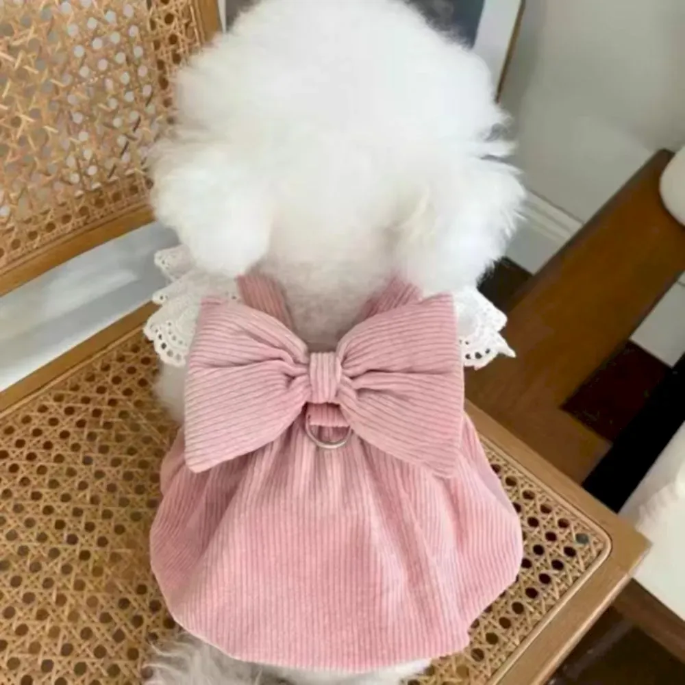 pink Dog Striped Dress