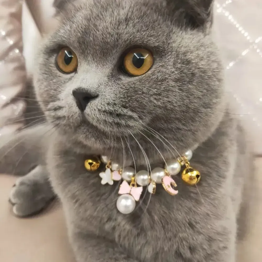 Charming Design: This pet necklace features an adorable butterfly bow, heart, star, and moon accents, adding a touch of charm and whimsy to your cat or dog’s look.