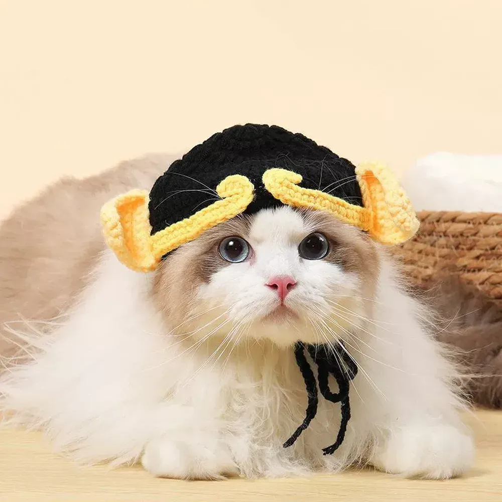 Adjustable size Pigsy pet headpiece, ideal for small to medium pets (4-13 lbs).