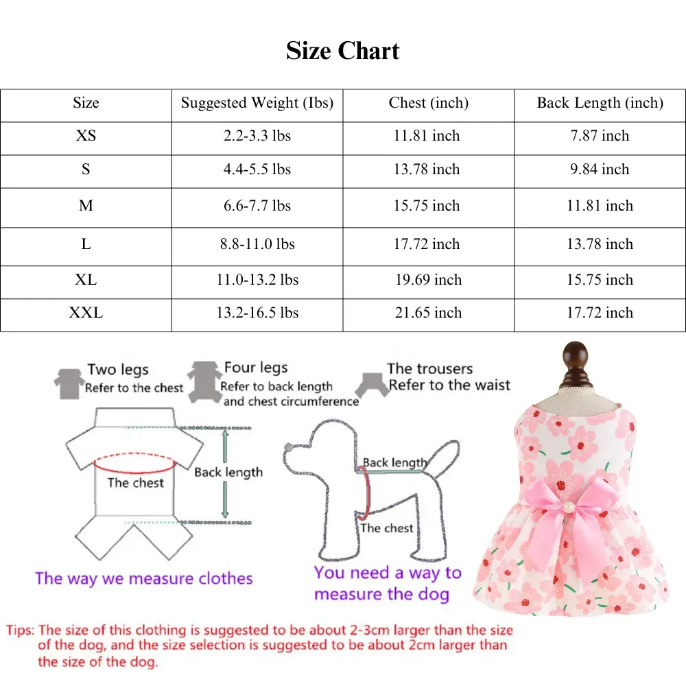 bellflower pattern pet dress