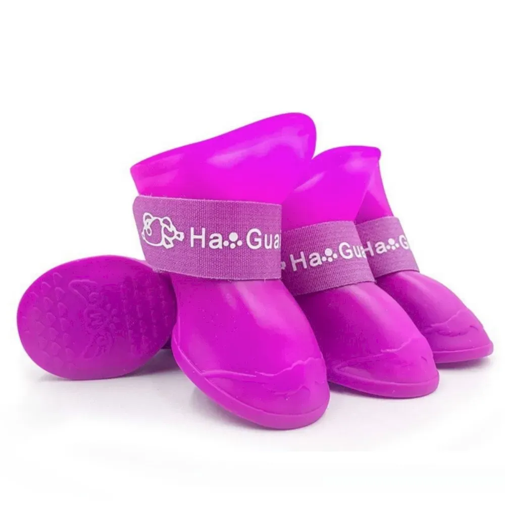 purple dogs rain shoes