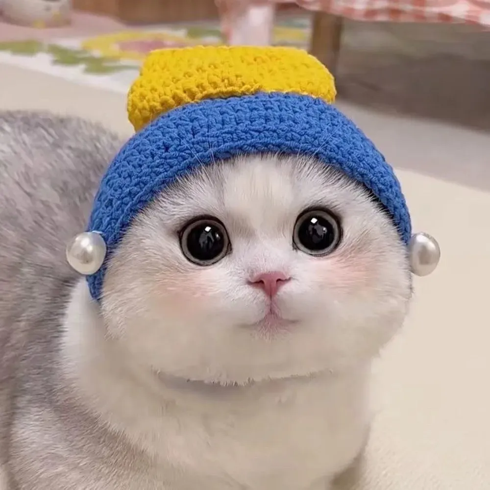 Pet lovers and cosplay enthusiasts will enjoy dressing up their cats and small dogs with this playful, stylish headpiece, featuring a charming pearl earring girl design.