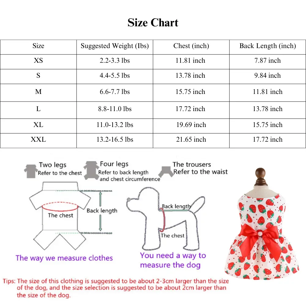 cat summer dress dog clothing for small breeds