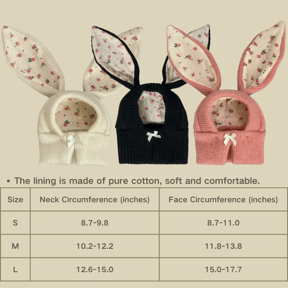 Cute and cozy fall/winter pet hat with bunny ears, perfect for small dogs and cats.