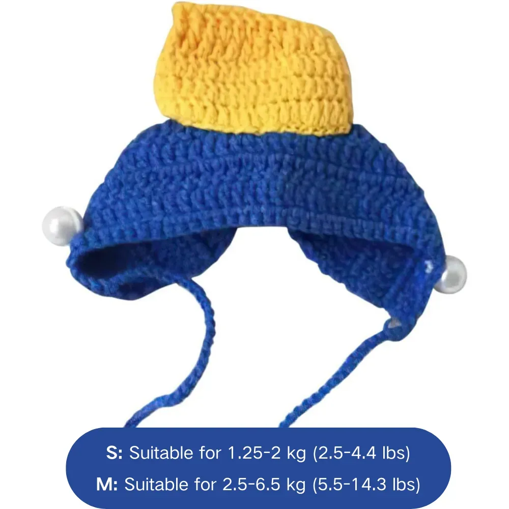 Available in S (up to 4 lbs) and M (5-13 lbs), this headpiece provides an adjustable, comfortable fit for a variety of small pets, ensuring secure wear without discomfort.