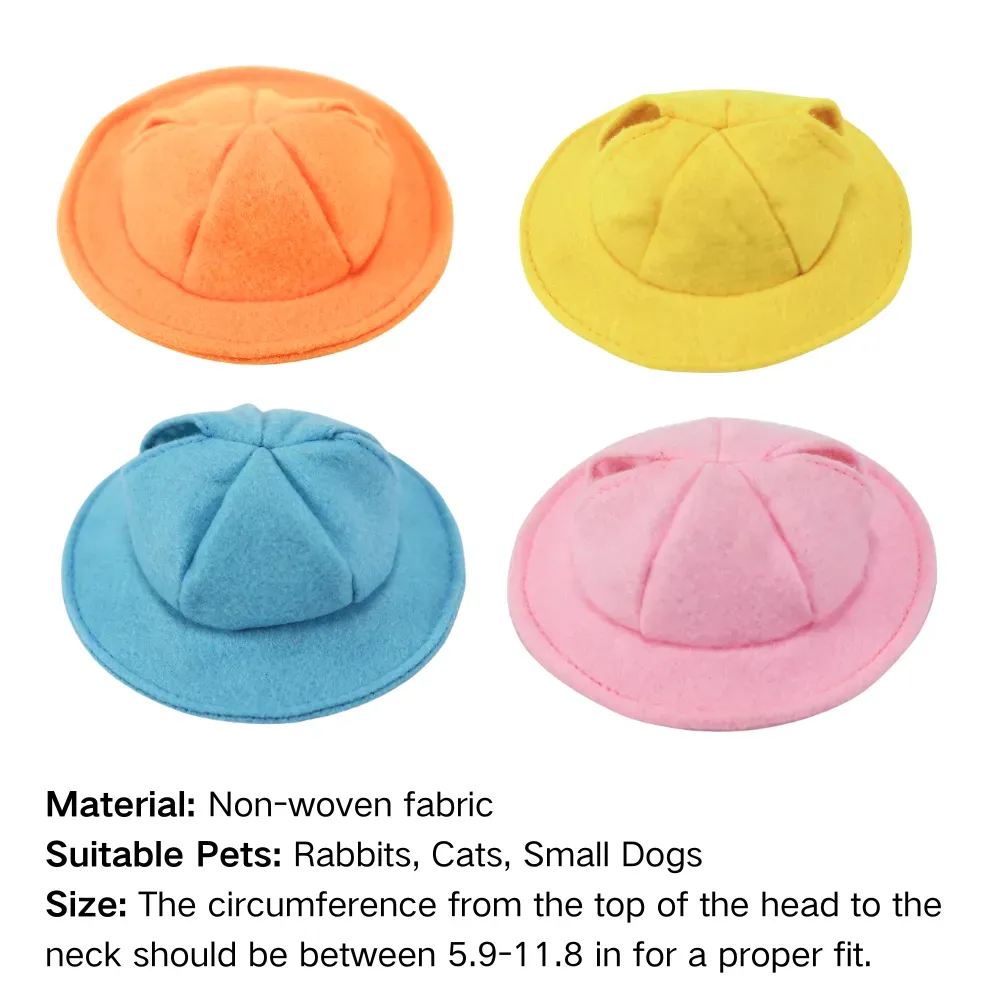 Adorable bunny sun hat for small pets, perfect for outdoor adventures and themed costumes.