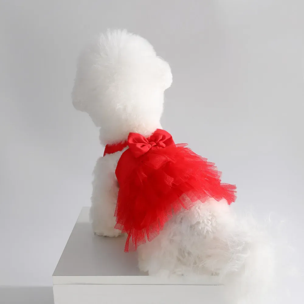 Add a touch of color and festivity to pets apparel collection with this rainbow tutu costume, perfect for Christmas, birthday parties, and special event