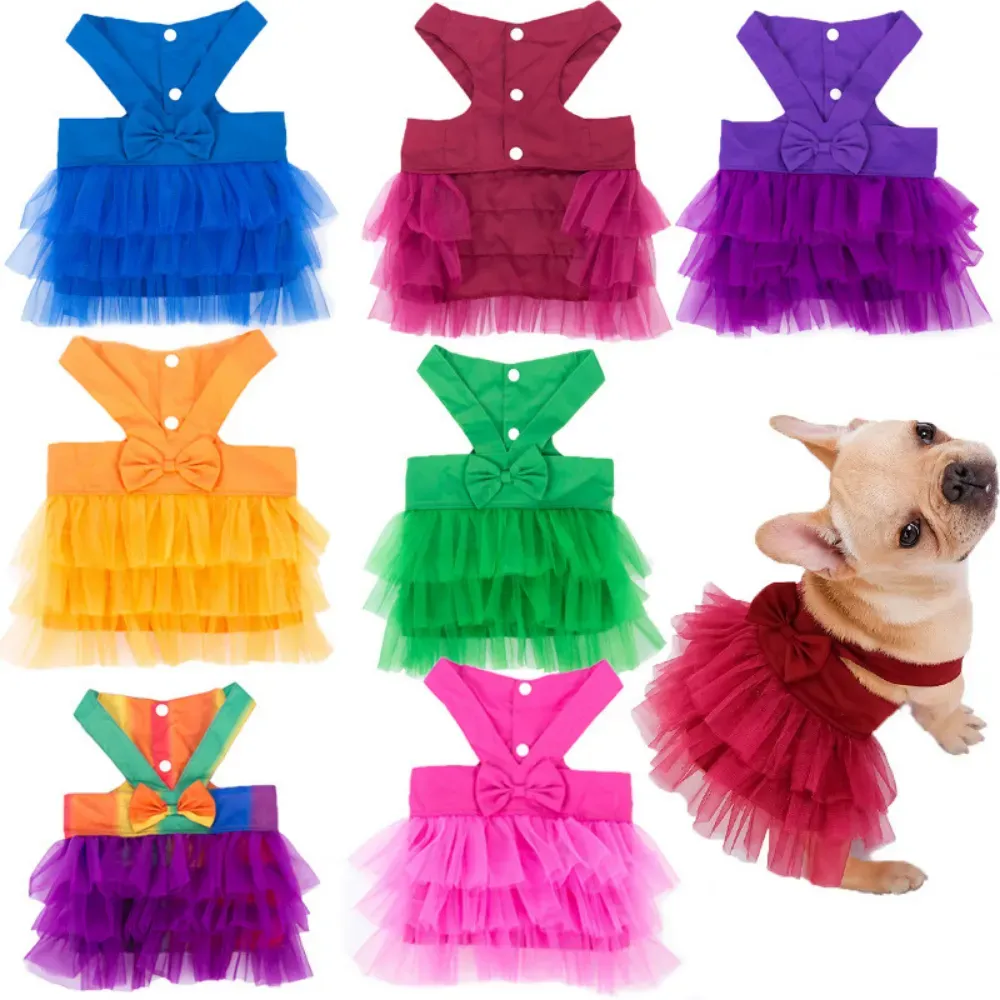 Add a touch of color and festivity to pets apparel collection with this rainbow tutu costume, perfect for Christmas, birthday parties, and special event